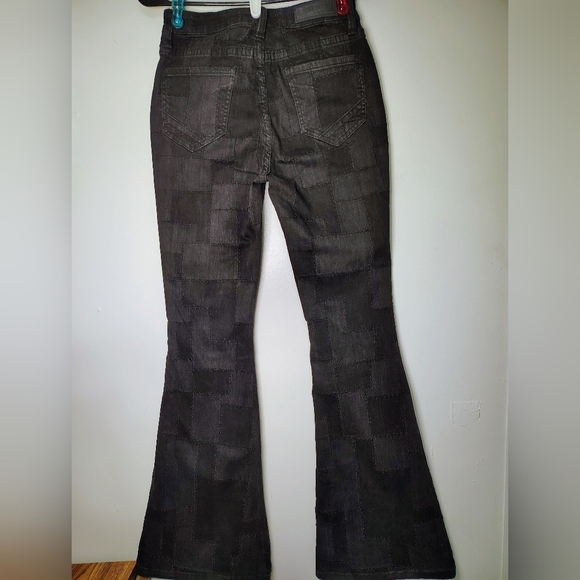 Rock & Roll denim flared Patchwork jeans women's, High Rise stretch, 26/34 - Picture 7 of 17